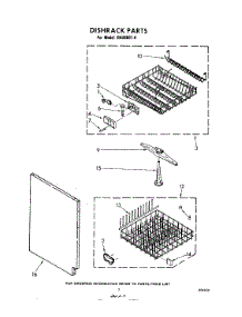 05 - Dishrack parts for Whirlpool Dishwasher SHU80010 from AppliancePartsPros.com