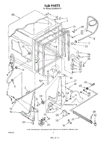 02 - Tub , Literature And Optional parts for Whirlpool Dishwasher DU6000XR0 from AppliancePartsPros.com