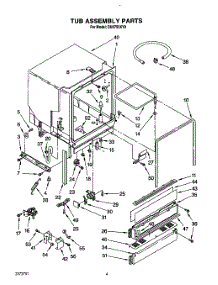 04 - Tub Assembly parts for Whirlpool Dishwasher DU8750XY0 from AppliancePartsPros.com