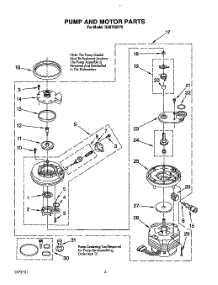 05 - Pump And Motor parts for Whirlpool Dishwasher DU8750XY0 from AppliancePartsPros.com