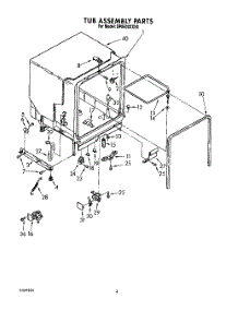 03 - Tub Assembly parts for Whirlpool Dishwasher DP8500XXN0 from AppliancePartsPros.com