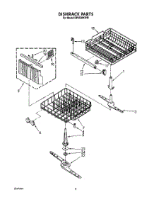 05 - Dishrack, Lit / Optional parts for Whirlpool Dishwasher DP8500XXN0 from AppliancePartsPros.com