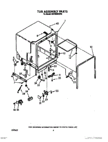 04 - Tub Assembly parts for Whirlpool Dishwasher GDP8500XXN0 from AppliancePartsPros.com