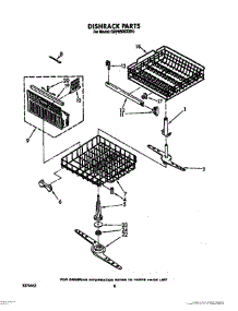 06 - Dishrack parts for Whirlpool Dishwasher GDP8500XXN0 from AppliancePartsPros.com