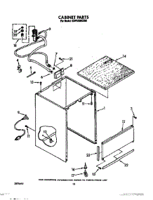 07 - Cabinet parts for Whirlpool Dishwasher GDP8500XXN0 from AppliancePartsPros.com