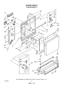 03 - Door parts for Whirlpool Dishwasher DU8550XT4 from AppliancePartsPros.com