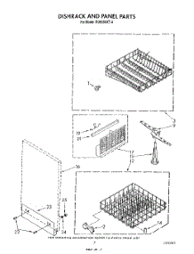 05 - Dishrack And Panel parts for Whirlpool Dishwasher DU8550XT4 from AppliancePartsPros.com