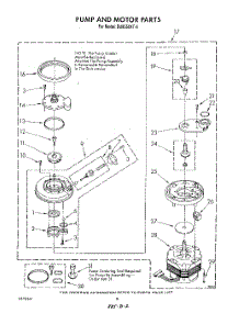 06 - Pump And Motor parts for Whirlpool Dishwasher DU8550XT4 from AppliancePartsPros.com