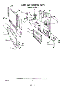 03 - Door And Toe Panel parts for Whirlpool Dishwasher DU1800XP2 from AppliancePartsPros.com