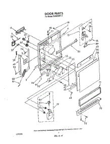 03 - Door parts for Whirlpool Dishwasher DU8300XT4 from AppliancePartsPros.com