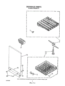 04 - Dishrack parts for Whirlpool Dishwasher DU8300XT4 from AppliancePartsPros.com