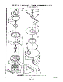 05 - Heater, Pump, And Lower Spray Arm parts for Whirlpool Dishwasher DU8300XT4 from AppliancePartsPros.com