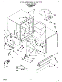 03 - Tub Assembly parts for Whirlpool Dishwasher DU8016XX6 from AppliancePartsPros.com