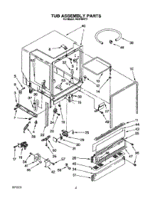 04 - Tub parts for Whirlpool Dishwasher DU9700XY1 from AppliancePartsPros.com