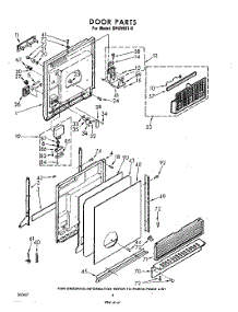 03 - Door parts for Whirlpool Dishwasher SHU55010 from AppliancePartsPros.com