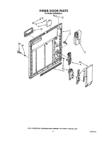 03 - Inner Door parts for Whirlpool Dishwasher DU8300XX2 from AppliancePartsPros.com