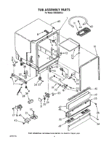 04 - Tub Assembly, Lit / Optional parts for Whirlpool Dishwasher DU8300XX2 from AppliancePartsPros.com