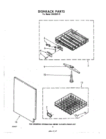 04 - Dishrack parts for Whirlpool Dishwasher SHU55010 from AppliancePartsPros.com