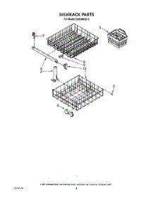 07 - Dishrack parts for Whirlpool Dishwasher DU8300XX2 from AppliancePartsPros.com