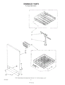 04 - Dishrack parts for Whirlpool Dishwasher DU8116XT0 from AppliancePartsPros.com