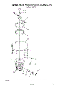 04 - Heater, Pump And Lower Spray Arm parts for Whirlpool Dishwasher DU8570XT0 from AppliancePartsPros.com