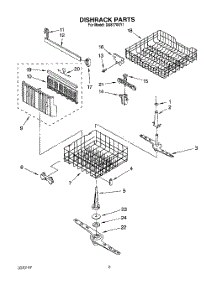 06 - Dishrack, Lit / Optional parts for Whirlpool Dishwasher DU8770XY1 from AppliancePartsPros.com