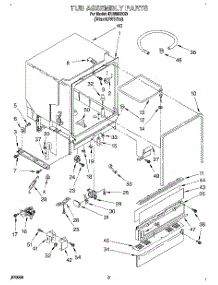 03 - Tub Assembly parts for Whirlpool Dishwasher DU8550XX3 from AppliancePartsPros.com