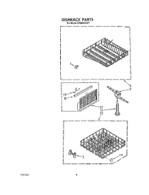 05 - Dishrack parts for Whirlpool Dishwasher DP6000XRP1 from AppliancePartsPros.com