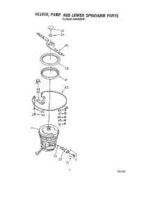 06 - Heater, Pump And Lower Sprayarm parts for Whirlpool Dishwasher DP6000XRP1 from AppliancePartsPros.com