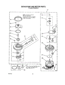07 - 3367443 Pump And Motor parts for Whirlpool Dishwasher DP6000XRP1 from AppliancePartsPros.com
