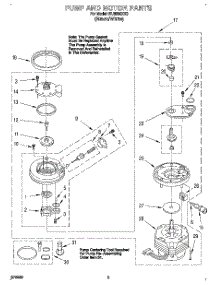 04 - Pump And Motor parts for Whirlpool Dishwasher DU8550XX3 from AppliancePartsPros.com