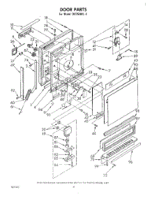 03 - Door parts for Whirlpool Dishwasher DU7500XL0 from AppliancePartsPros.com