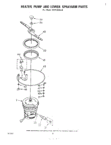 05 - Heater, Pump And Lower Spray Arm parts for Whirlpool Dishwasher DU7500XL0 from AppliancePartsPros.com