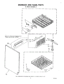 06 - Dishrack And Panel parts for Whirlpool Dishwasher DU7500XL0 from AppliancePartsPros.com