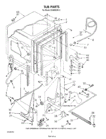 02 - Tub , Literature And Optional parts for Whirlpool Dishwasher DU8000XR2 from AppliancePartsPros.com