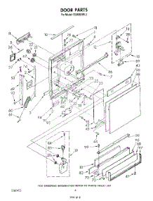 03 - Door parts for Whirlpool Dishwasher DU8000XR2 from AppliancePartsPros.com