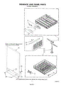 05 - Dishrack And Panel parts for Whirlpool Dishwasher DU8000XR2 from AppliancePartsPros.com