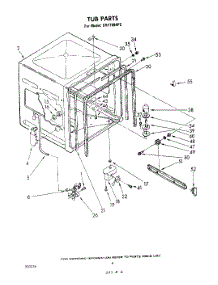 04 - Tub , Literature And Optional parts for Whirlpool Dishwasher SHF7884P2 from AppliancePartsPros.com