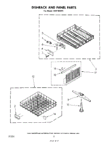 05 - Dishrack And Panel parts for Whirlpool Dishwasher SHF7884P2 from AppliancePartsPros.com