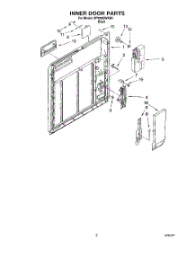 02 - Inner Door parts for Whirlpool Dishwasher DP920QWDB3 from AppliancePartsPros.com