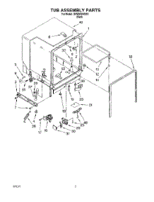 03 - Tub Assembly parts for Whirlpool Dishwasher DP920QWDB3 from AppliancePartsPros.com