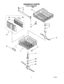 04 - Dishrack parts for Whirlpool Dishwasher DP920QWDB3 from AppliancePartsPros.com