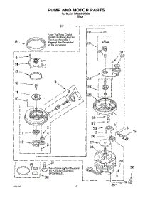 05 - Pump And Motor parts for Whirlpool Dishwasher DP920QWDB3 from AppliancePartsPros.com
