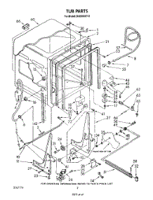 02 - Tub , Literature And Optional parts for Whirlpool Dishwasher DU9200XT0 from AppliancePartsPros.com