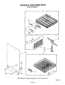 05 - Dishrack And Panel parts for Whirlpool Dishwasher DU9200XT0 from AppliancePartsPros.com
