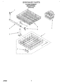 06 - Dishrack parts for Whirlpool Dishwasher DU8000XX7 from AppliancePartsPros.com