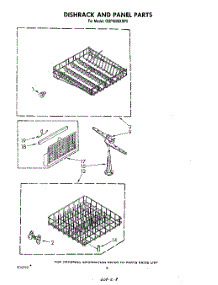 05 - Dishrack And Panel parts for Whirlpool Dishwasher GDP6000XRP0 from AppliancePartsPros.com