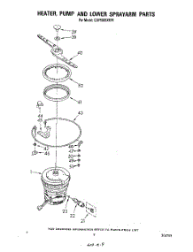 06 - Heater, Pump, And Lower Spray Arm parts for Whirlpool Dishwasher GDP6000XRP0 from AppliancePartsPros.com