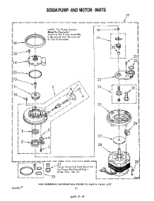 07 - 303504 Pump And Motor parts for Whirlpool Dishwasher GDP6000XRP0 from AppliancePartsPros.com