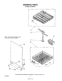 04 - Dishrack parts for Whirlpool Dishwasher DU1099XT0 from AppliancePartsPros.com